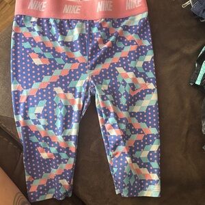 Nike Kids' Geometric Leggings - Blue and Pink